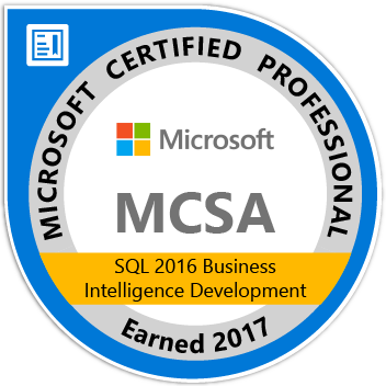 Insignia MCSA SQL Server 2016 Business Intelligence Development